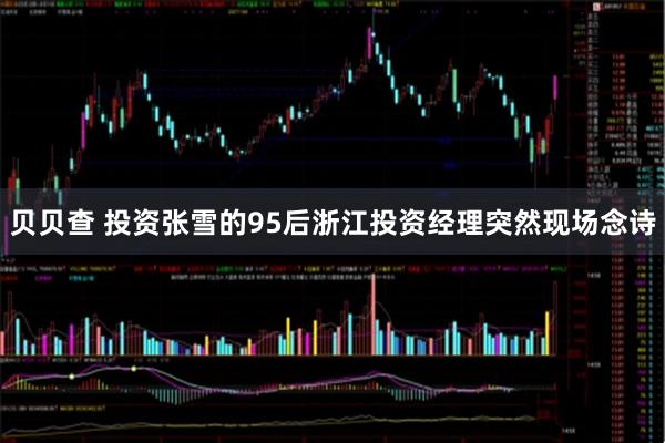 贝贝查 投资张雪的95后浙江投资经理突然现场念诗